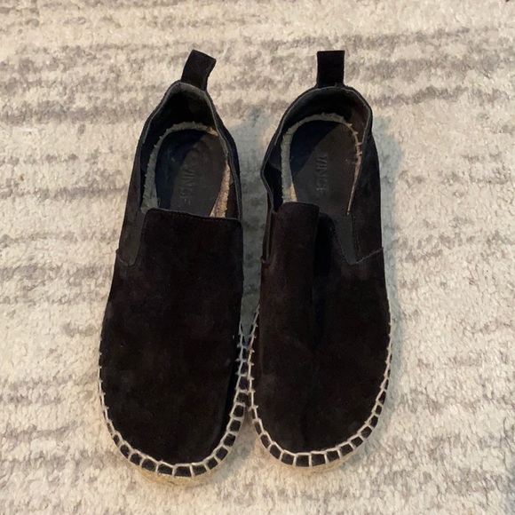 Vince Shoes - Vince black suede espadrille flats size 5